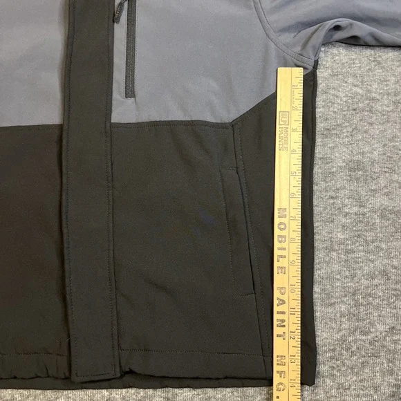 REEBOK Midweight Softshell Jacket Boys Husky Size 10-12 Black/Gray Ready To Wear - Picture 6 of 13